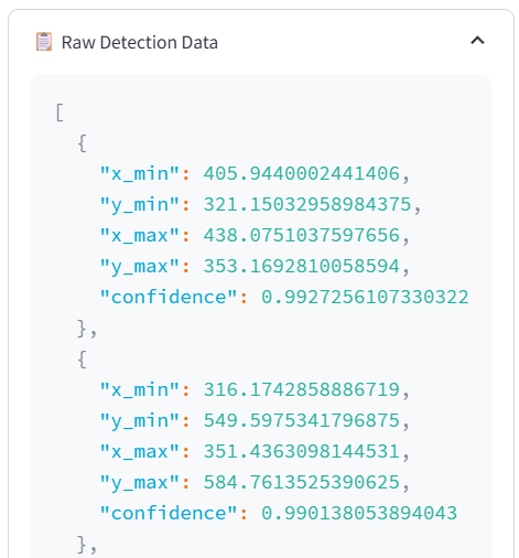 Exportable raw data of agar plate annotations in JSON format