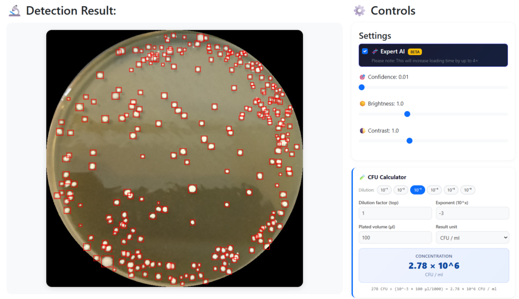 online colony counter software counting bacterial colonies on screen